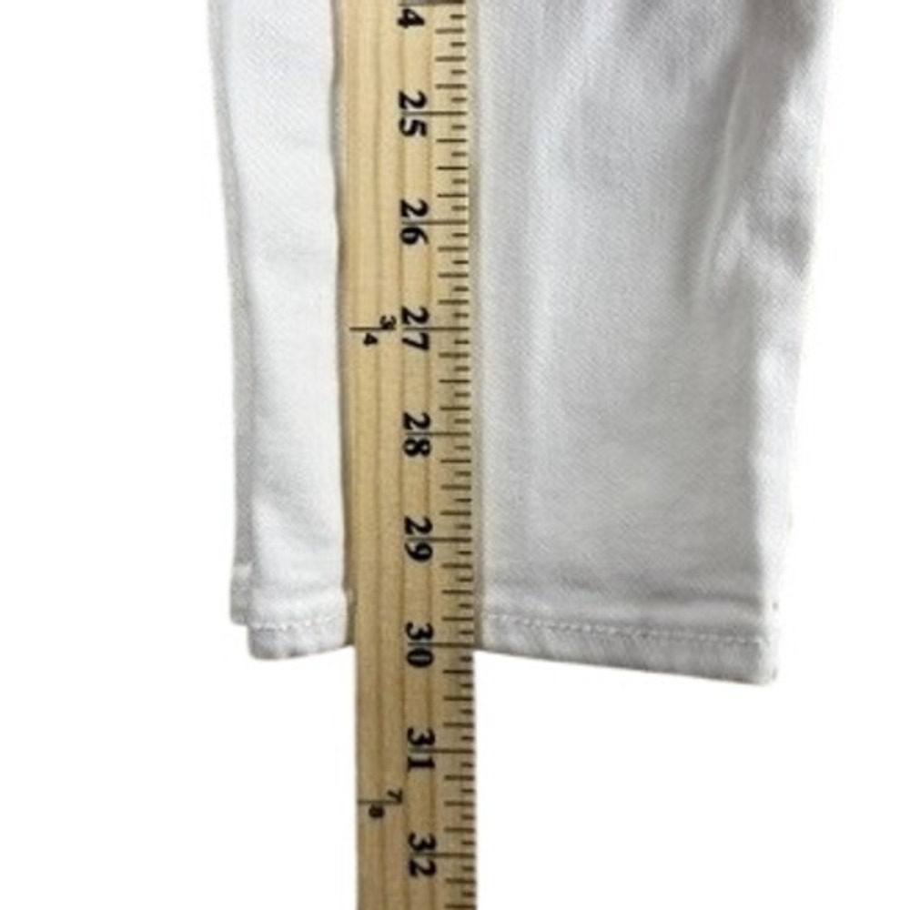 Old Navy Rockstar Skinny Jeans Women 10 Long White Mid-Rise Stretch Denim - Picture 7 of 8